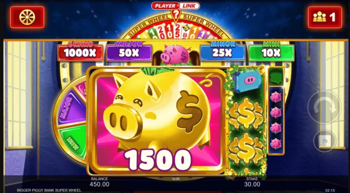 Bigger Piggy Bank Super Wheel großer Gewinn