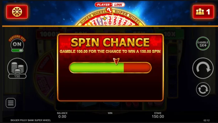 Bigger Piggy Bank Super Wheel Spin-Chance